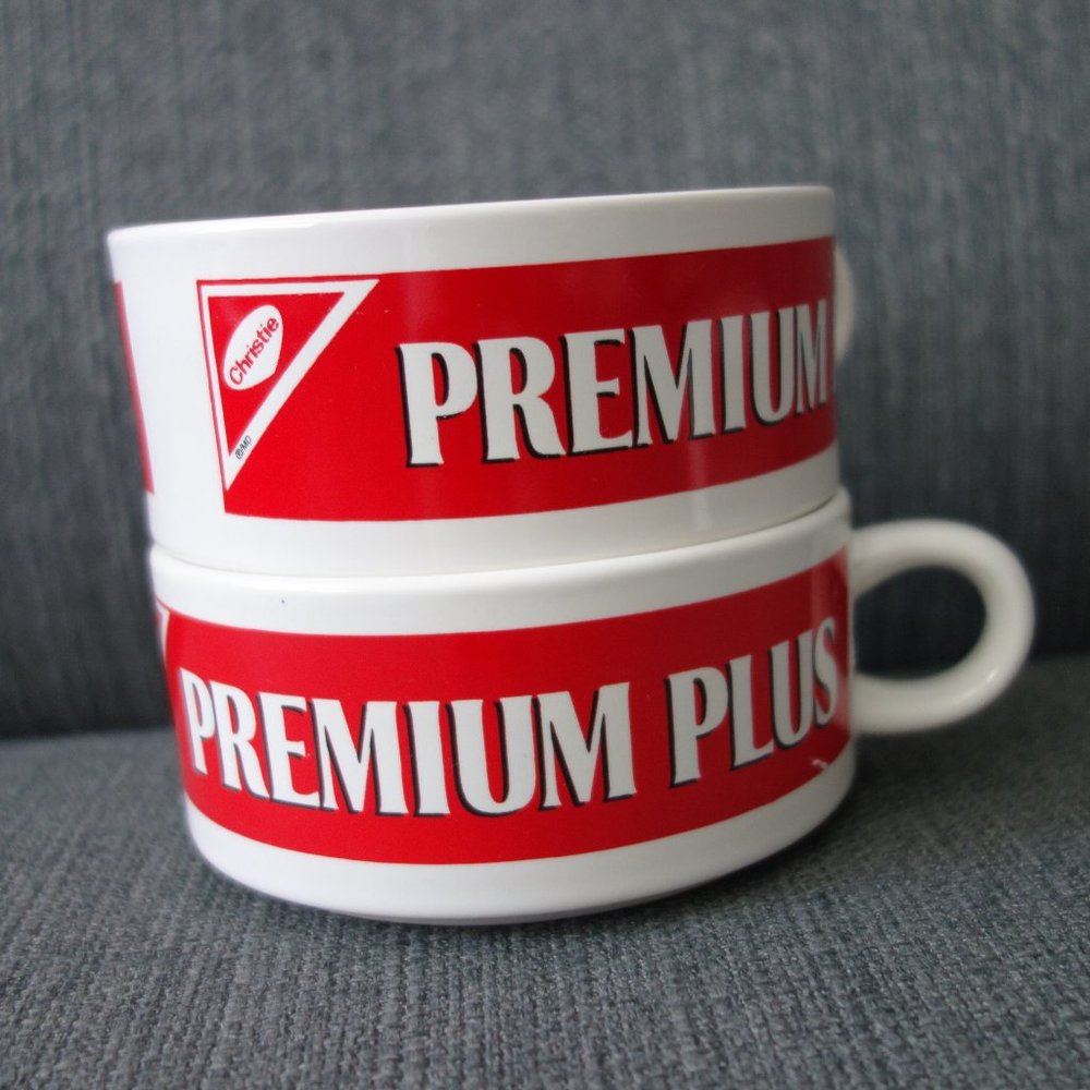 Christie Premium Plus Stackable Soup Mugs circa 1999